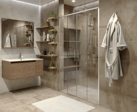 Душевая дверь Grossman Fly GR-D120Fl 120х190 стекло прозрачное профиль хром